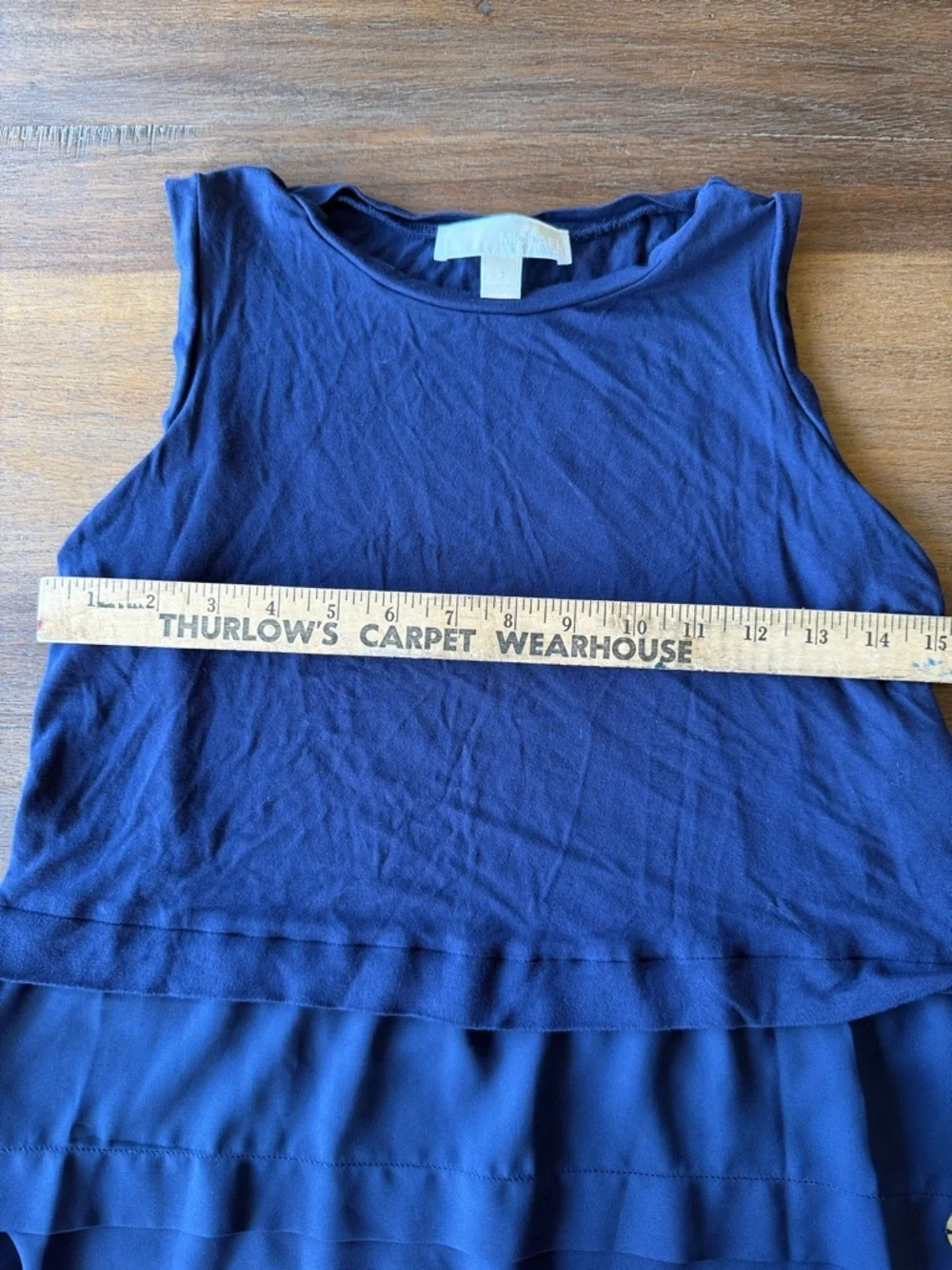 Michael Kors Dark Navy Layered Sleeveless Tank